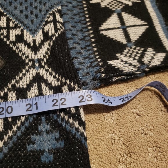 Uniform Code Sweater Long Sleeve Vintage Leather Blue Black Women's L Pre-owned - Picture 5 of 7